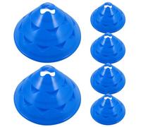 POPETPOP Coni da Allenamento in PE Blu per Calcio e Basket 6 Pezzi Leggeri e Resistenti per Migliorare Agilità e velocità Durante attività Multisport e Esercitazioni