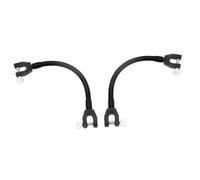 POPETPOP Connettore per Punta da Sci 2 Pezzi, Ausilio per Allenamento Sci e Principianti, Controllo velocità e Stabilità Cordino Elastico Nero