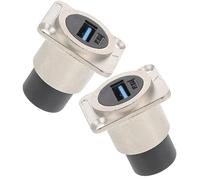 POPETPOP Connettore USB 3.0 Passante per Montaggio Pannello, Resistente ai Graffi, in Metallo e Pc, Adattatore Dati per Collegamento Diretto USB