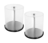 POPETPOP Contenitore di Plastica per Dvd Vuoto 2 Pezzi, Supporto Porta CD Vuoto Resistente in Pp Riutilizzabile, Custodia per Dvd Portatile per Viaggi, Casa e Auto, Capacità 100 Dischi