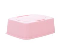 POPETPOP Contenitore Porta Salviette Umidificate in Plastica Rosa Compatto Coperchio a Ribalta per Bagno e Viaggio, Scatola Rettangolare in Pp e Donne