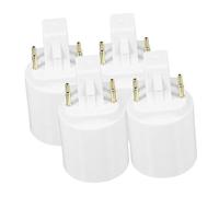 POPETPOP Convertitore Portalampada Da 4 Pin G24q a E27 in Plastica Pbt Resistente Al Calore, Adattatore Per Lampadina Led, Base Per Uso Domestico, Uffici e Spazi Commerciali, Set Da 4 Pezzi