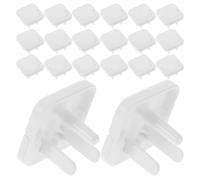 POPETPOP Copertura di Protezione Contro Scosse Elettriche 15a 24 Pezzi in Plastica Bianca con Anello Integrato, Facile da Installare e Utilizzabile per Presa a 3 Vie Adulti, per