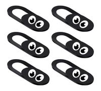 POPETPOP Copertura Privacy Webcam per Tablet e Smartphone 6 Pezzi Nero in ABS Leggero Protettore Antisguardo Facile da Rimuovere per Protezione della Camera