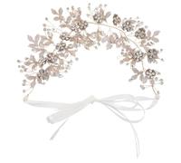 POPETPOP Copricapo da sposa per la sposa: gioielli per con strass scintillanti, forcina con foglie dorate, vite floreale per da per acconciature raccolte in occasioni speciali