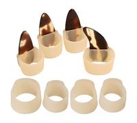 POPETPOP Copriunghie Guzheng Regolabili in Silicone Per Mano Destra, Protezioni Per Unghie Riutilizzabili, Accessori Per Apprendimento Guzheng Per Adolescenti Oltre 16 Anni, Set Singolo Colore Pelle