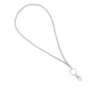 POPETPOP Cordoncino Portabadge e Portachiavi con Strass Argentati Lanyard Multifunzione per Cellulare e Accessori Resistente e Decorativo per Donne e Ragazze