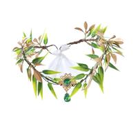 POPETPOP Corona Di Foglie Simulate Per Capelli Accessorio Per Capelli Da Festa Fascia Decorativa Per Donna Foglie Plastiche Cerceletto Unisex Design Foglia