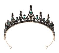 POPETPOP Corona Nuziale Retrò Strass di Cristallo Cerchietto per Capelli da Sposa Design Barocco Adatto Qualsiasi Acconciatura per Feste e Celebrazioni