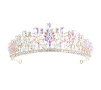 POPETPOP Corona Nuziale Vintage per Donna Tiara da Sposa Cristalli Copricapo Elegante per Matrimonio Compleanno e Ballo di Fine Anno