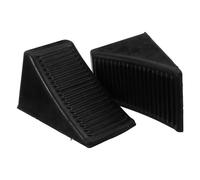 POPETPOP Cunei per Ruote in Gomma con Anello 16x9x9 Cm, Fermaruota Antiscivolo per Auto Piccole, Blocchi di Parcheggio Portatili per Garage e Camper, Set da 2 Pezzi