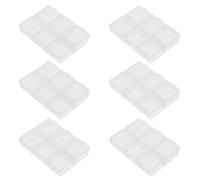 POPETPOP Custodia Portapillole Trasparente con Braille 6 Scomparti Portatile Organizer Medicinali e Cosmetici per Uso Quotidiano