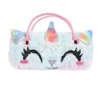 POPETPOP Custodia Portatile per Occhiali da Ragazza con Manico Unicorno Colorato Antigraffio e Resistente Leggera e Facile da Trasportare per Regalo Bambina