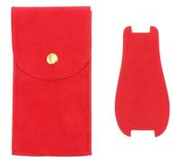 POPETPOP Custodia Portatile per Orologio da Viaggio in Perline di Velluto Bottone a Scatto, Borsa Singola Protettiva Rossa per Smartwatch e Braccialetti, per Conservazione e Trasporto