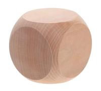 POPETPOP Dadi in Legno 80mm Angoli Arrotondati per Giochi da Tavolo e Artigianato Diy, Cubi Versatili e Minimalisti per Feste e Creatività