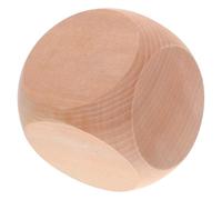 POPETPOP Dado di Legno Beige da 80 Mm per Giochi da Tavolo e Feste, Design Minimalista e Versatile per Creatività e Uso Multifunzionale