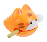 POPETPOP Decorazione da Scrivania Arancione Rilassante per Ufficio e Casa Giocattolo Musicale a Forma di Gatto in Resina per Alleviare lo Stress e Percussione Creativa