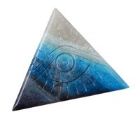 POPETPOP Decorazione da Tavolo Occhio Malvagio Triangolare in Pietra di Cristallo Blu, Protettiva e Delicata, la Scrivania di Casa o Accanto al Letto