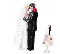 POPETPOP Decorazione Elegante per Torta Nuziale in Resina Statuina Sposi per Matrimonio, Resistente e Non Sbiadisce, per Festa di Nozze