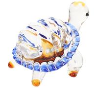 POPETPOP Decorazione Piccola Creativa in Vetro Soffiato Artistico a Forma Di Testuggine Soprammobile Da Tavolo in Vetro Murano Ornamento Realistico Per Interni e Addobbi Natalizi Finestre r