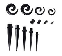 POPETPOP Dilatatori Auricolari Conici in Acrilico 54 Pezzi Set Per Espansione Orecchio Accessori Decorativi Lisci Per Uso Quotidiano e Piercing Uomo Donna