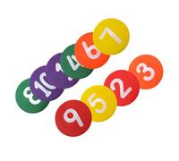 POPETPOP Dischi Segnalatori per Allenamento Calcio Design a Pattern Numerico in TPE, 10 Unit per Esercizi di Agilità e Festa Mondiale Colore Casuale