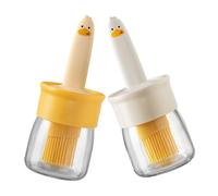 POPETPOP Dispenser per da Cucina con Bottiglia Trasparente in Vetro e Silicone 2 Spazzola Integrata in Silicone, Facile da Usare, per Famiglie e Mense