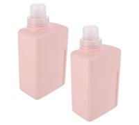 POPETPOP Dispenser per Detersivo Liquido 1000 Ml 2 Pezzi Flaconi Quadrati Riutilizzabili in Plastica Resistente Bottiglie Ricaricabili per Bucato Bagno e Shampoo da Viaggio Design