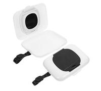 POPETPOP Dispenser per Salviette Umidificate 2 Pezzi in Pp e Silicone Resistente, Portatile e Riutilizzabile, Gancio per Sospensione su Tavoli e Passeggini, Pratico per Viaggio
