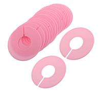 POPETPOP Divisori per Vestiti Rotondi in Plastica Rosa 20 Pezzi, Organizzatori per Armadio e Stand Porta Abiti per Uso Domestico e Commerciale