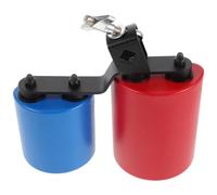 POPETPOP Doppio Campanaccio a Doppio Tono in Metallo e Plastica, Strumento Musicale Portatile per Festival All'aperto Struttura Montata a Doppia Campana Alta e Media