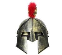POPETPOP Elmo Romano da Soldato per Costume Maschile Accessorio Cosplay Piuma per Feste e Eventi Storici