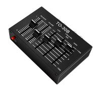 POPETPOP Equalizzatore Audio Stereo a 3 Fasce Dc5v per Giradischi | Preamplificatore Eq per Impianto Stereo Domestico, Controllo Volume Canale, Corpo Plastico e Metallo Nero