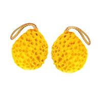 POPETPOP Esfoliante Corpo Forma Di Favo Puff Per Pulizia Viso e Spugna Morbida e Leggera Pulizia Profonda e Massaggio Per La Colore Giallo Ottimo Per Uso Quotidiano