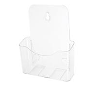 POPETPOP Espositore Porta Documenti Trasparente da Parete in Acrilico Organizer Moderno per Depliant e Riviste Supporto Scomparto Porta Brochure e Menu per Ufficio