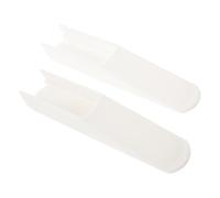POPETPOP Estensori Gambe Seggiolone Bimbo Antiscivolo in Plastica Resistente, Copripiedi Proteggi Pavimento, Inserti Sicurezza per Sedie da Pranzo, Fissaggio Facile, Colore Bianco, Set 1