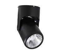 POPETPOP Faretto LED da Soffitto 7w Nero in Alluminio Testa Regolabile e Rotabile, Illuminazione da Parete Interna per Decorazione Casa e Ufficio Stile Semplice