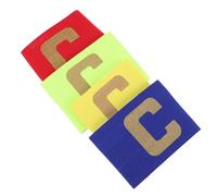 POPETPOP Fasce da Capitano Calcio 4 Pezzi per Braccio Design Flessibile e Facile da Usare in Nylon Elastiche Regolabili per Partita di Calcio Adulti