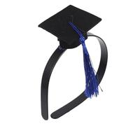 POPETPOP fascia per berretto da laurea cappelli Coperto di laurea fascia per da scapolo mini laureato accessori per la laurea fascia di testa del cappello di laurea plastica Blu