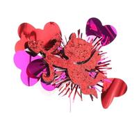 POPETPOP Fermagli per Chioma a Forma di Cuore Glitterati Mollette Paillettes Rosa per Feste Matrimoni e Anniversari Accessori Chioma da Sposa per Ragazze e Bambine