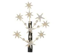 POPETPOP Fermaglio per Chioma a Forma di Stella Strass Lucidi Gioielli per Chioma Rami Dorati Accessorio Elegante per Feste Matrimoni e Cerimonie