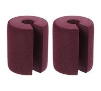 POPETPOP Fermaporta Cilindrico Antiscivolo 2 Pezzi in Nbr Marrone, Paracolpi per Porta Piccola e Protezione Dita, Supporto Porta Silenzioso per Casa e Ufficio