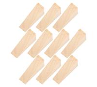 POPETPOP Fermaporta in Legno a Cuneo 10 Pezzi 6X2X3 CM Stabile e Antiscivolo per Porte di Casa e Ufficio