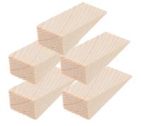 POPETPOP Fermaporta in Legno Resistente per Impieghi Gravosi 5 Pezzi Fondo Antiscivolo e Protezione Dita, Cunei Triangolari per Porte, Adatti per Casa, Ufficio e Pavimenti Vari