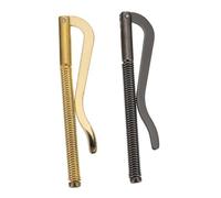 POPETPOP Fermasoldi a Molla in Ferro 2 Pezzi Set, Fermasoldi a Due Lati Resistente Alla Corrosione, Accessori Per Portafogli Da Uomo Spazio Extra Per Contanti, Design Classico Per Uso Quotidiano