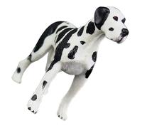 POPETPOP Figura Di Cane in Plastica Solida Simulazione Didattica Decorazione Per Esterni e Interni Cane Maculato Ornamento Da Tavolo o Scrivania