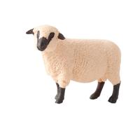 POPETPOP Figura di Pecora Realistica in Plastica Beige Decorazione Creativa Ornamento da Tavolo Resistente e Sicuro per Casa e Ufficio Accessorio Fotografico Scenico