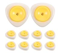 POPETPOP Foratore per Uova Sode Manuale con Base Stabile in Plastica Set da 10 Pezzi Utensili per Perforare Gusci D’Uovo per Cucina e Preparazione Feste