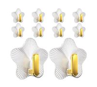 POPETPOP Ganci adesivi decorativi in ABS forma stella, 10 pezzi, per appendere borse e asciugamani bagno e corridoio