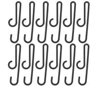 POPETPOP Ganci in Plastica Neri 85 CM Set da 280 Pezzi - Appendiabiti per Boutique Ganci Portaborse della Spesa e Porta Calzini Curvi - Supporto Espositivo per Negozi e Organizzazione